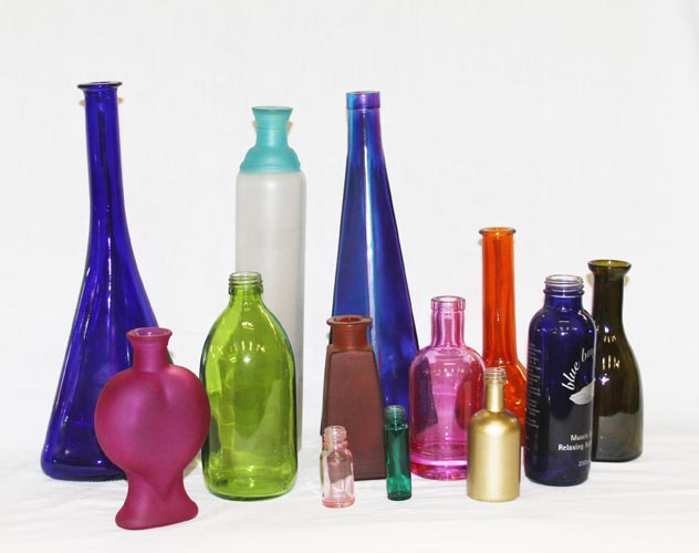 Coloured Glass bottles